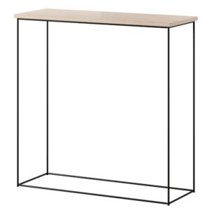 ArtAdrk Príručný stolík MILAN | čierne nohy Farba: dub sonoma