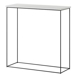 ArtAdrk Príručný stolík MILAN | čierne nohy Farba: Biela