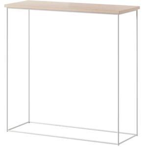 ArtAdrk Príručný stolík MILAN | biele nohy Farba: dub sonoma