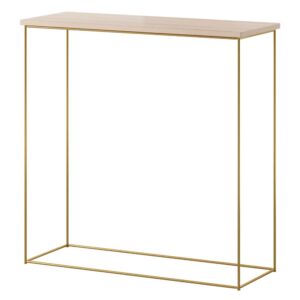 ArtAdrk Príručný stolík MILAN | zlaté nohy Farba: dub sonoma