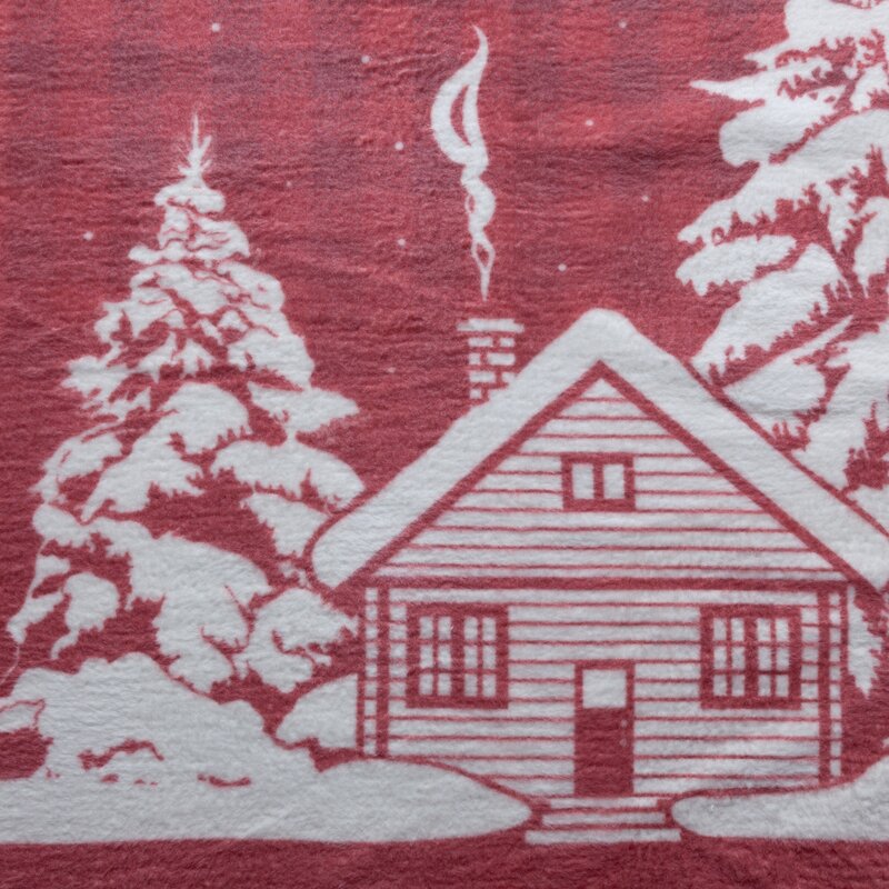 ArtFir Vianočná deka RUDOLF 02 | červená/biela 200 x 220 cm – Obrázok 2