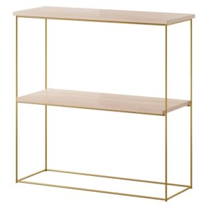 ArtAdrk Príručný stolík TONI | zlaté nohy Farba: dub sonoma
