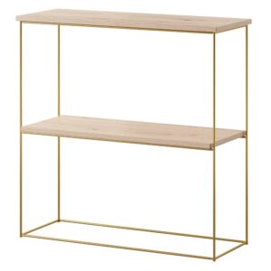 ArtAdrk Príručný stolík TONI | zlaté nohy Farba: Dub artisan