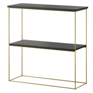 ArtAdrk Príručný stolík TONI | zlaté nohy Farba: Čierna