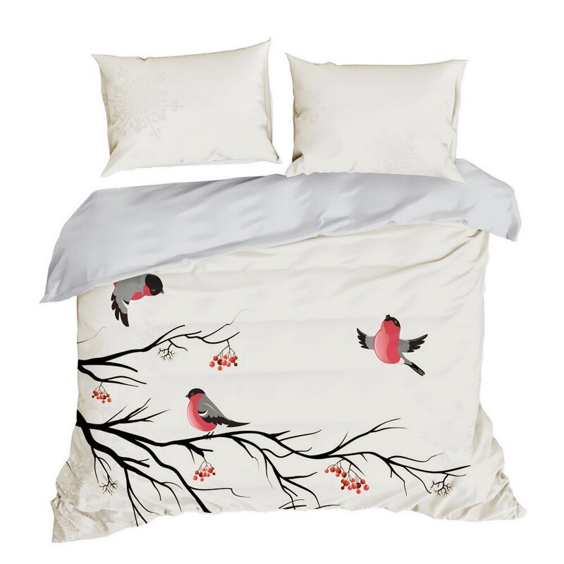 ArtFir Vianočné obliečky na dvojlôžko BERRY 01 | biela 220 x 200 cm – Obrázok 2