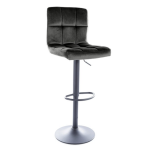 Signal Barová stolička C-105 VELVET | čierna