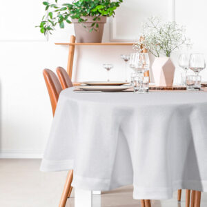 ArtFir Okrúhly obrus STELLA 2 | biela 180 cm