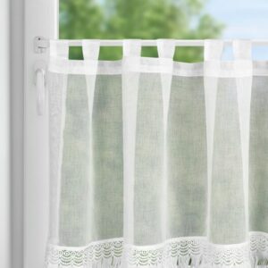 ArtFir Krátka záclona ROXANA PU | biela 150 x 60 cm