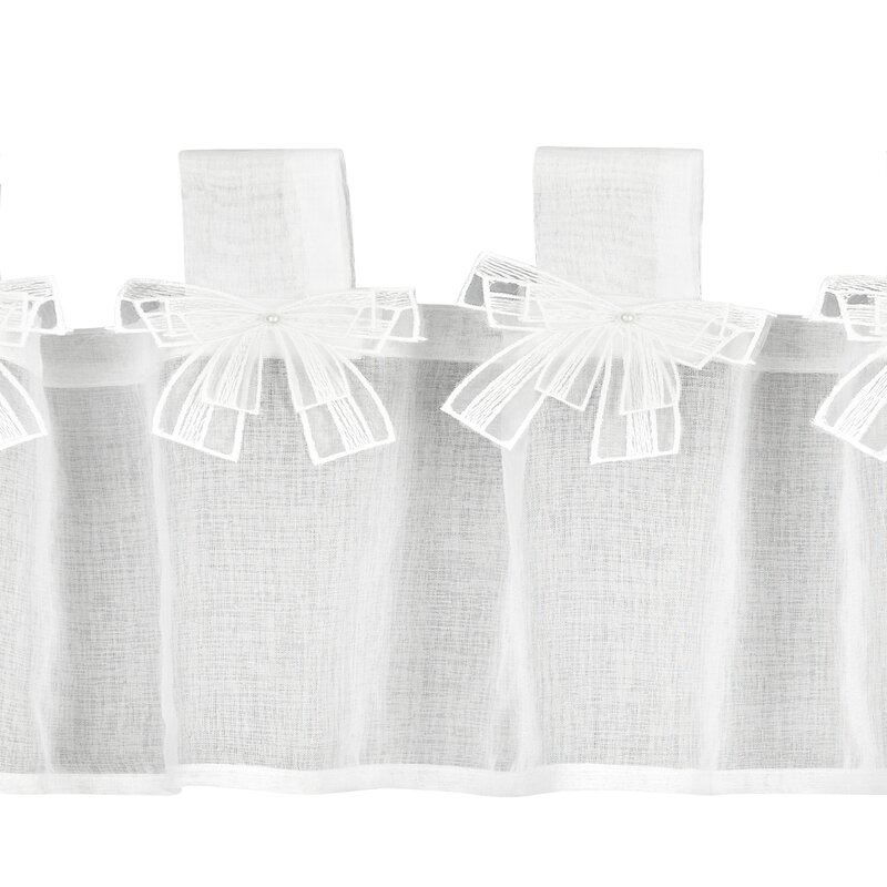 ArtFir Krátka záclona ALEXANDRA PU | biela 150 x 30 cm – Obrázok 2