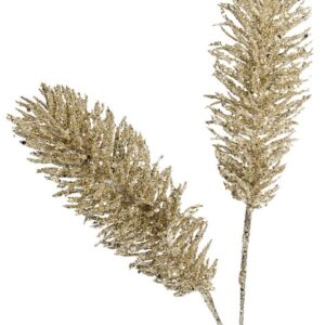 ArtFir Vianočná vetvička LUCY | šampaň 44 x 13 cm