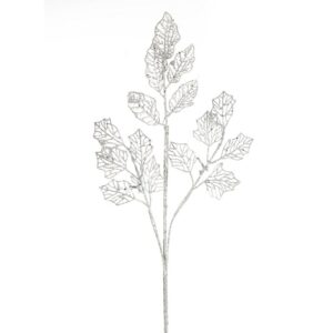 ArtFir vianočná vetvička 78 | strieborná 60 x 20 cm