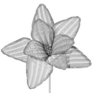 ArtFir Vianočný kvet 51B | strieborná 24 cm