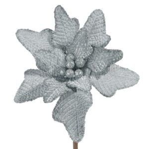 ArtFir Vianočný kvet 61A | strieborná 20 cm