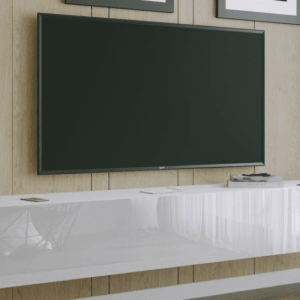 ArtExt Závesný TV stolík JOY | 200 cm Farba: R3 biely lesk