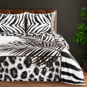 ArtFir Obliečky na dvojlôžko MING10 | biela/čierna 160 x 200 cm