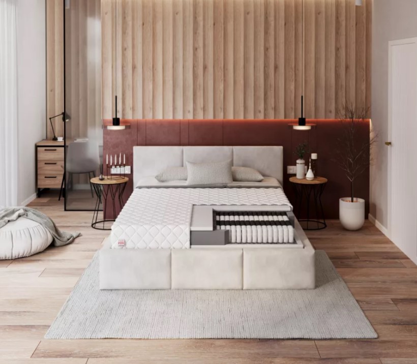 FDM Taštičkový matrac TREVISO Premium Jersey | 200 x 200 cm – Obrázok 3