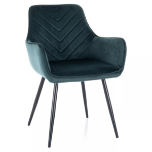 Signal Jedálenská stolička FIG VELVET | zelená