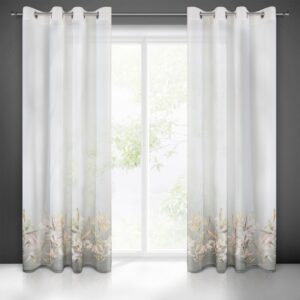 ArtFir Záves PAMELA K | biela/strieborná 140 x 250 cm