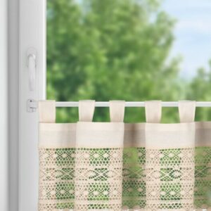 ArtFir Krátka záclona MADDELINE PU | svetlobéžová 150 x 35 cm