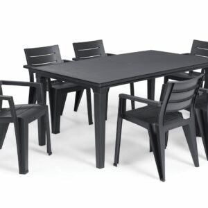 Elvisia Záhradný set ADELAIDE 6 + 1 | grafit