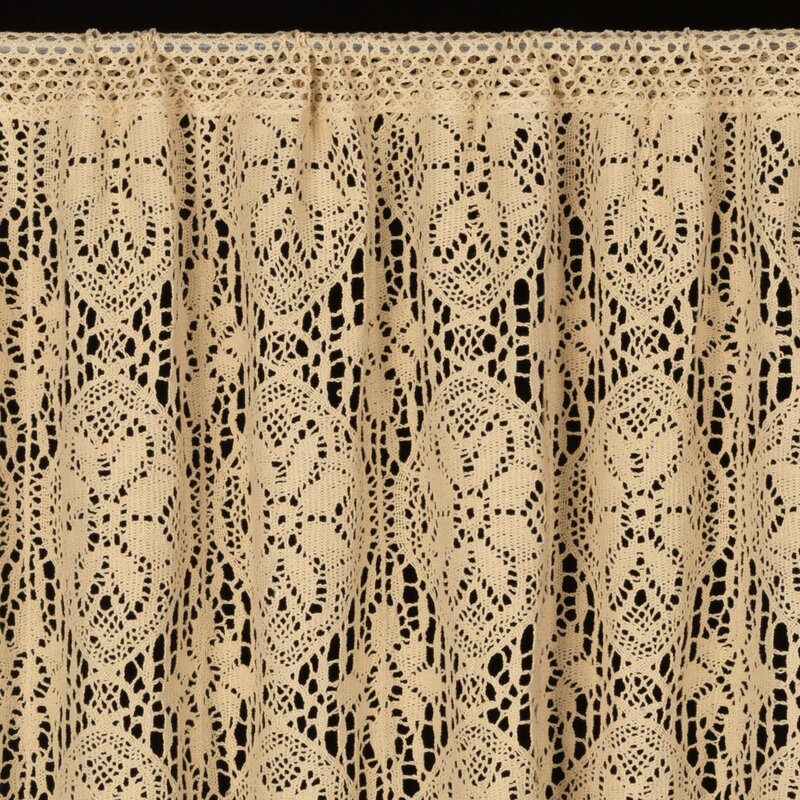 ArtFir Krátka záclona MOLY P | svetlobéžová 150 x 60 cm – Obrázok 2