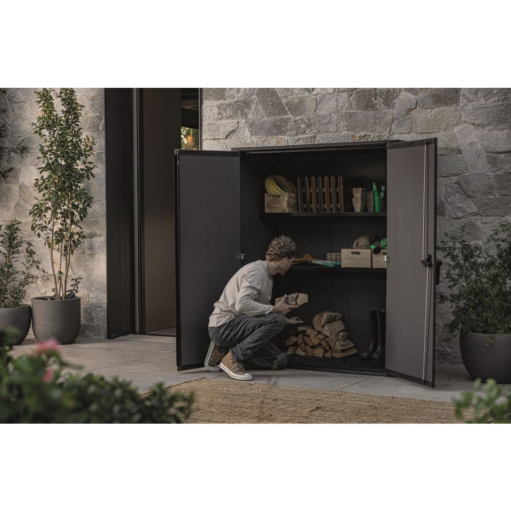 KETER Záhradná skrinka SECTION BOX 1400L | orech – Obrázok 2