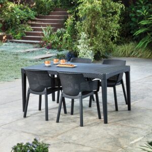 Elvisia Záhradný set CLARISSA 4 + 1 | grafit