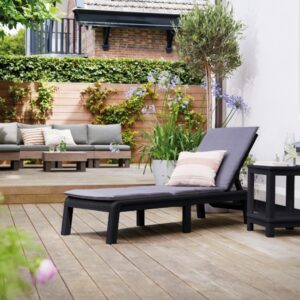 KETER Záhradné lehátko BALEARY s podsedákom | grafit