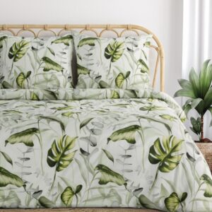 ArtFir Obliečky na dvojlôžko ELLEN | zelená/biela 220 x 200 cm