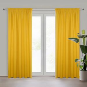 ArtFir Zatemňovací záves LOGAN P | horčicová 135 x 270 cm