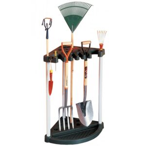 KETER Rohový regál na náradie GARDEN TOOL | čierny