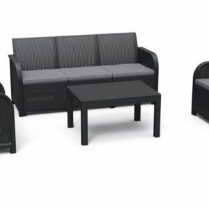 KETER Záhradný set ROSELYN 5 big table | grafit