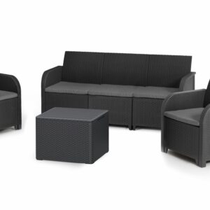 KETER Záhradný set ROSELYN 5 storage table | grafit