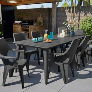 Elvisia Záhradný set RAY 8 + 1 | grafit