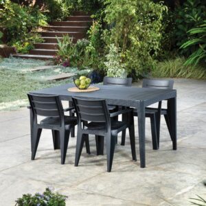 Elvisia Záhradný set HATTIE 4 + 1 | grafit