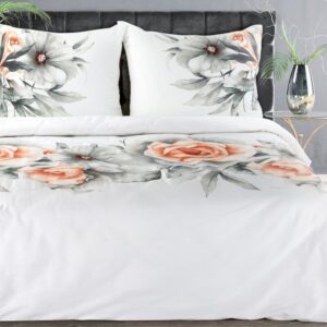 ArtFir Obliečky na dvojlôžko DIVA 23 | biela/oranžová 220 x 200 cm