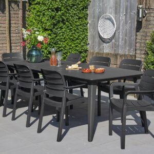 Elvisia Záhradný set NELL 8 + 1 | grafit