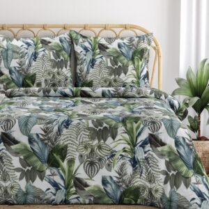 ArtFir Obliečky na jednolôžko DAVOS 2B | zelená/biela 140 x 200 cm