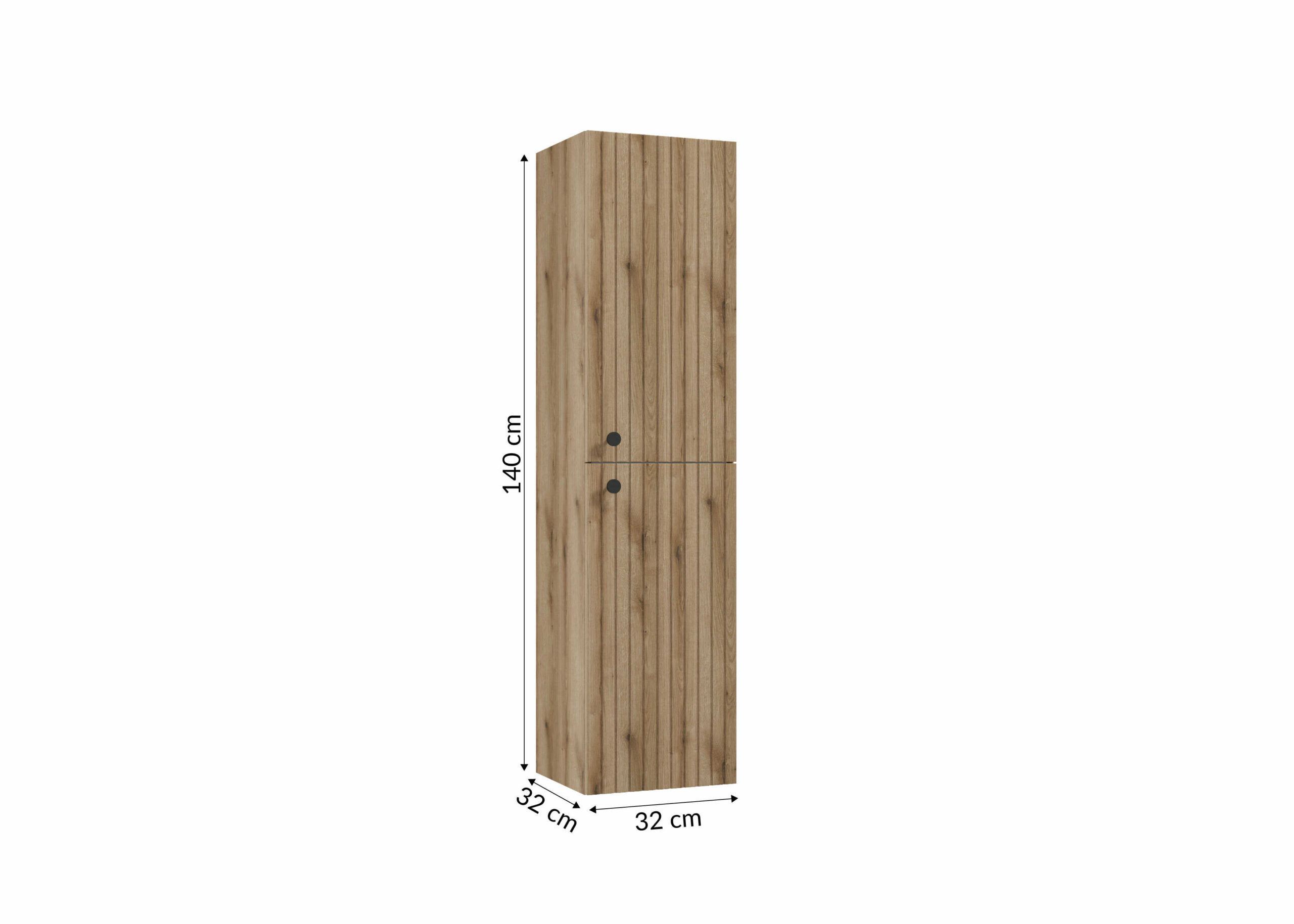 ArtDef Vysoká skrinka do kúpeľne RIETTI OAK EVOKE C35 – Obrázok 4