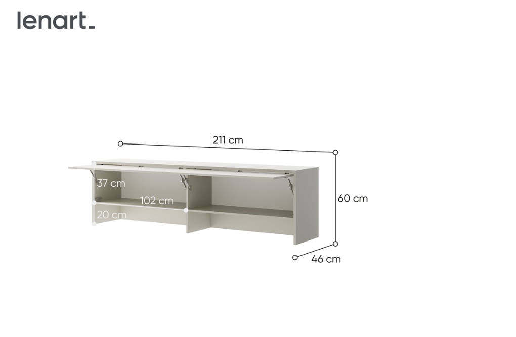 Dig-net nábytok Nadstavec pre sklápaciu posteľ Lenart BED CONCEPT BC-09 | kašmír – Obrázok 2