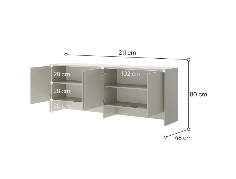 Dig-net nábytok Nadstavec pre sklápaciu posteľ Lenart BED CONCEPT BC-10 | kašmír – Obrázok 2