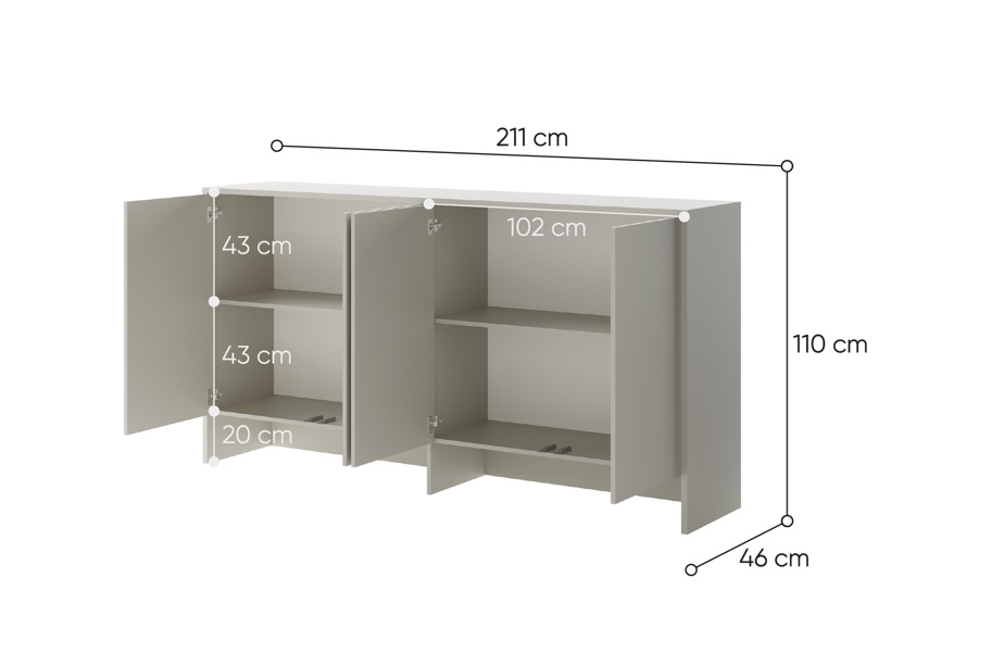 Dig-net nábytok Nadstavec pre sklápaciu posteľ Lenart BED CONCEPT BC-11 | kašmír – Obrázok 3