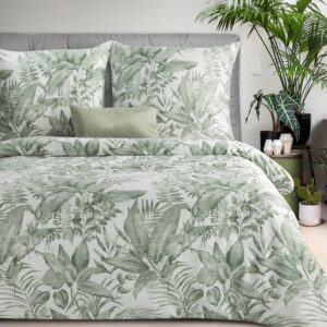 ArtFir Obliečky na jednolôžko SPRING 48 | mätová/biela 140 x 200 cm