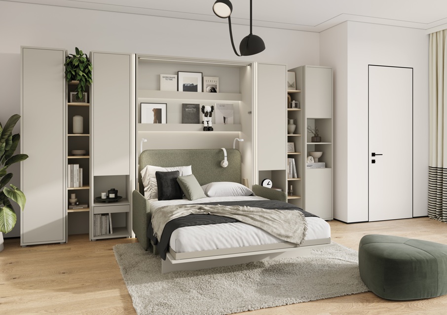 Dig-net nábytok Sklápacia posteľ Lenart BED CONCEPT BC-12 kašmír | 160 x 200 cm – Obrázok 3