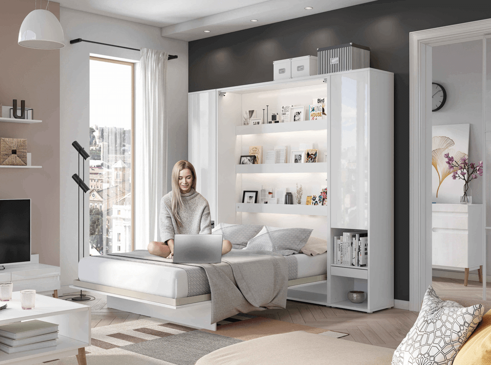 Dig-net nábytok Sklápacia posteľ Lenart BED CONCEPT BC-12 kašmír | 160 x 200 cm – Obrázok 9
