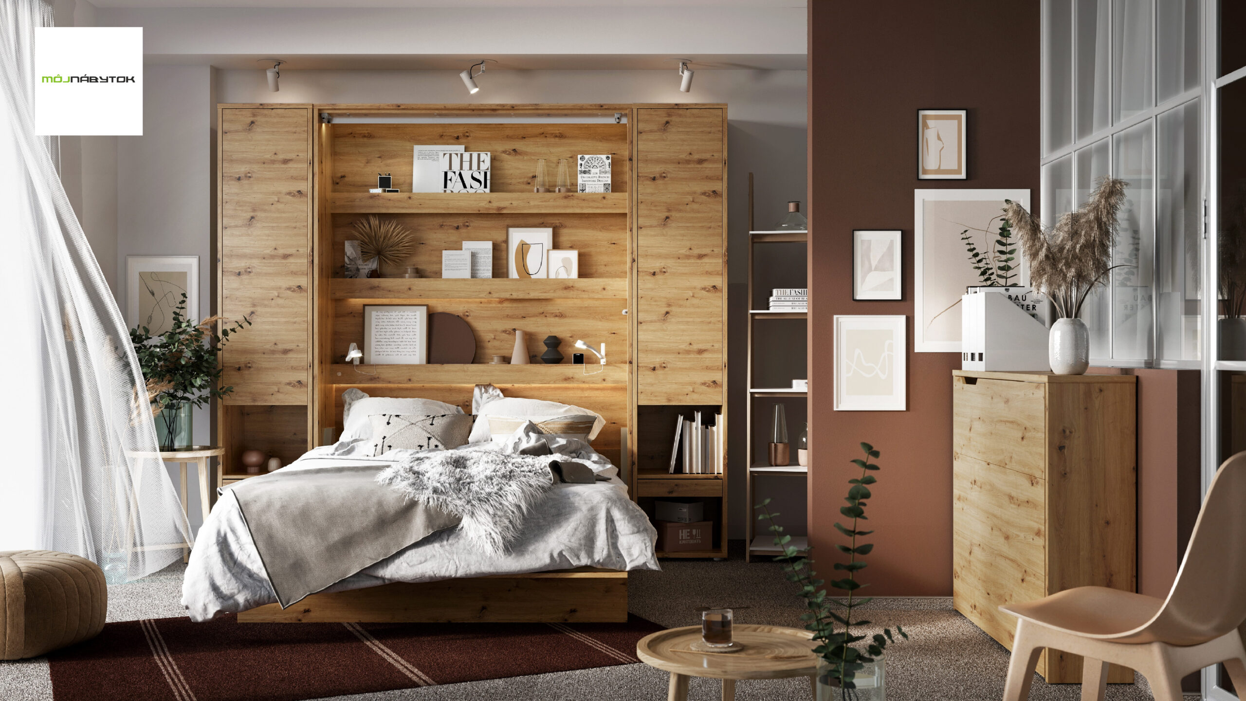 Dig-net nábytok Sklápacia posteľ Lenart BED CONCEPT BC-12 kašmír | 160 x 200 cm – Obrázok 10