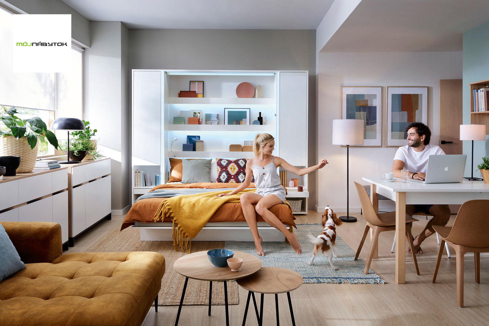 Dig-net nábytok Sklápacia posteľ Lenart BED CONCEPT BC-12 kašmír | 160 x 200 cm – Obrázok 11