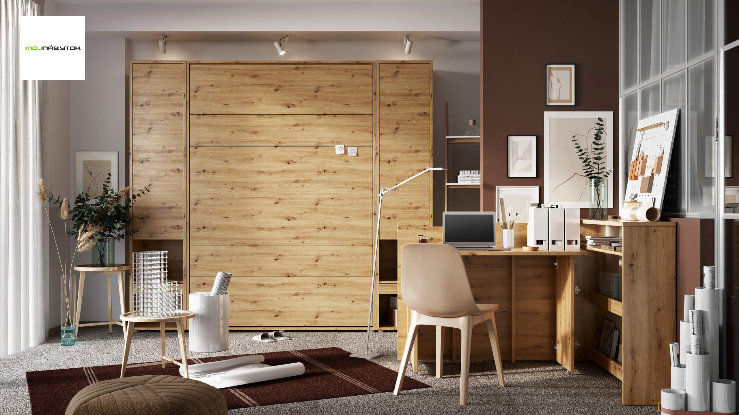 Dig-net nábytok Sklápacia posteľ Lenart BED CONCEPT BC-13 kašmír | 180 x 200 cm – Obrázok 16