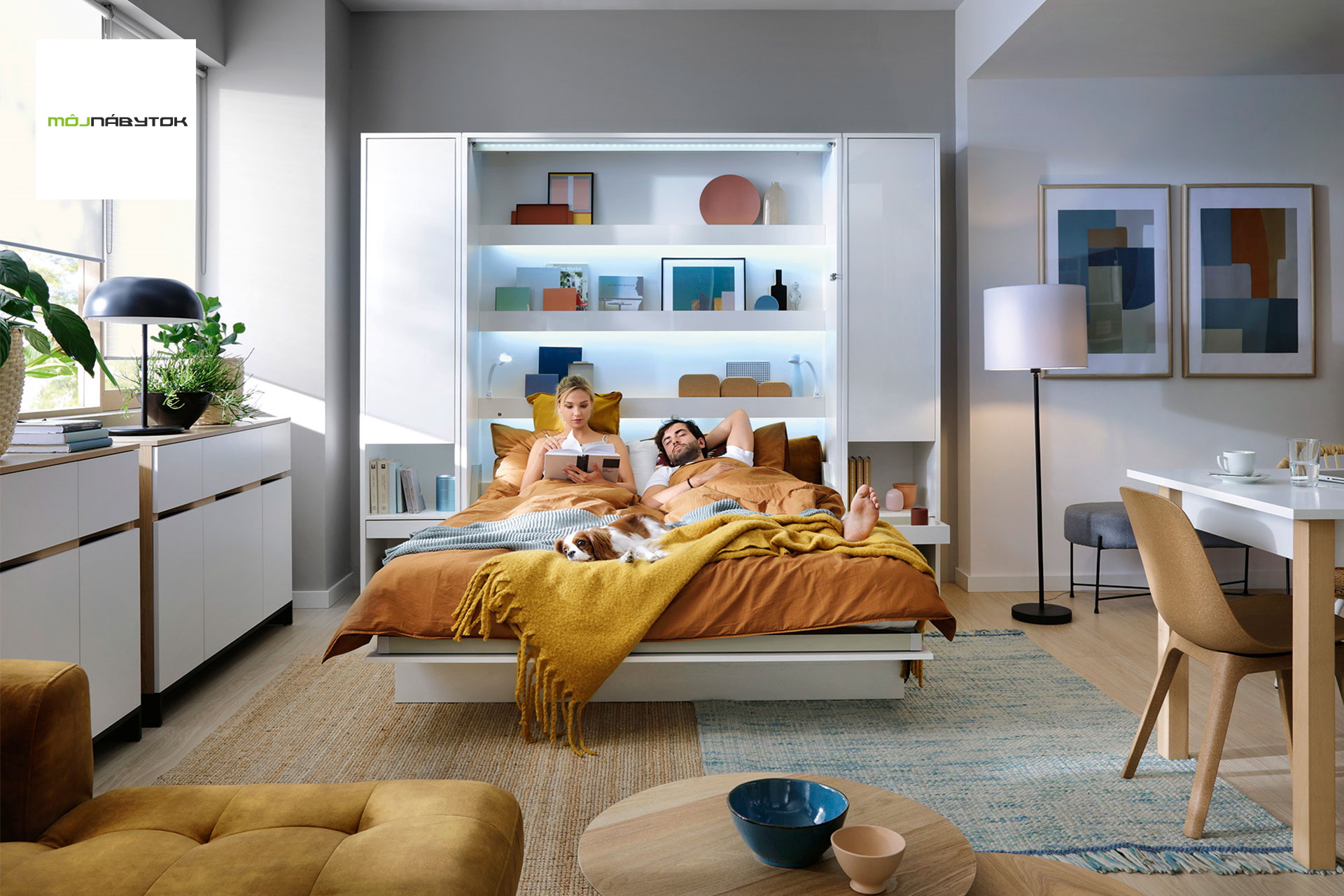 Dig-net nábytok Sklápacia posteľ Lenart BED CONCEPT BC-13 kašmír | 180 x 200 cm – Obrázok 11