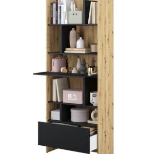 Dig-net nábytok Regál Lenart BED CONCEPT BC-22 | dub artisan / čierna